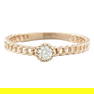 0.10 Carat Diamond 14K Rose Gold Solitaire Ring