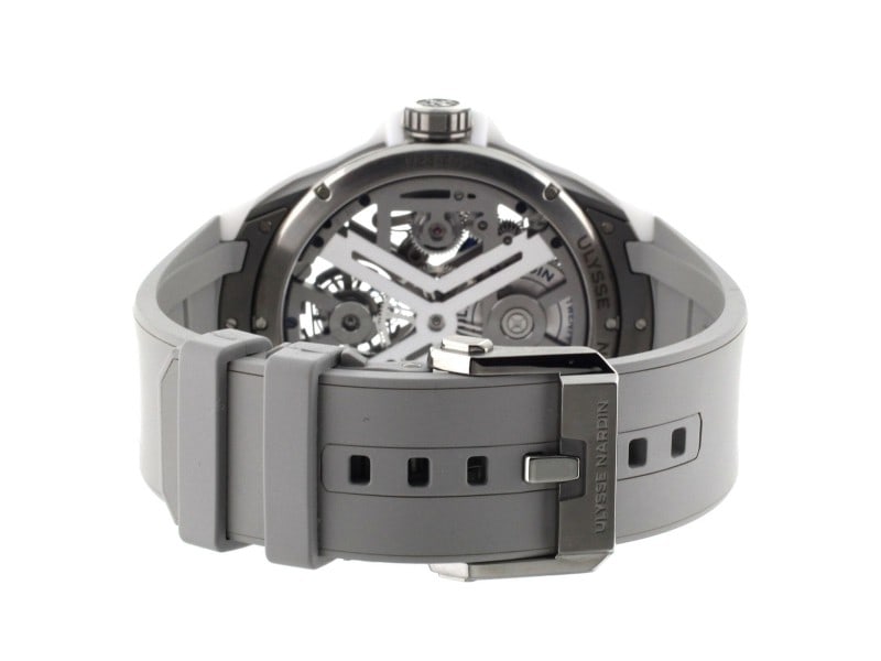 Ulysse Nardin Blast Skeleton Tourbillion Ceramic 45mm Full Set: Ulysse Nardin Blast Skeleton Tourbillion Ceramic 45mm Full Set ---- Product Code: 304291445030-E ---- Brand: Ulysse Nardin ---- Condition: Pre-Owned ---- Model: Ulysse Nardin Blast ---- Item Specifics