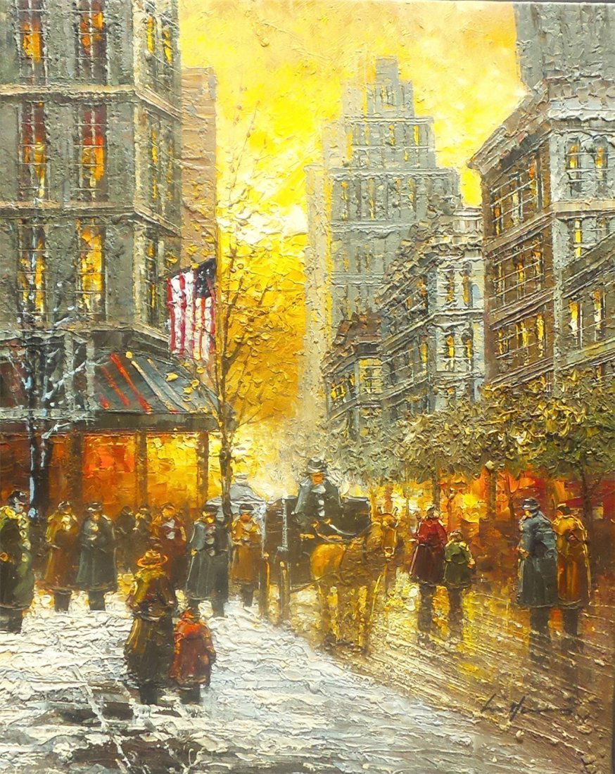 AN ANTIQUE OIL PAINT (1 of 3)