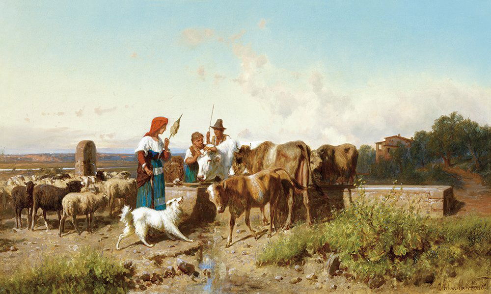 Markó András: Title: The Campagna in Rome, 1891 Technique: oil on canvas Size: 41 x 66,5 Sign: signed lower right: Andr Markó 1891