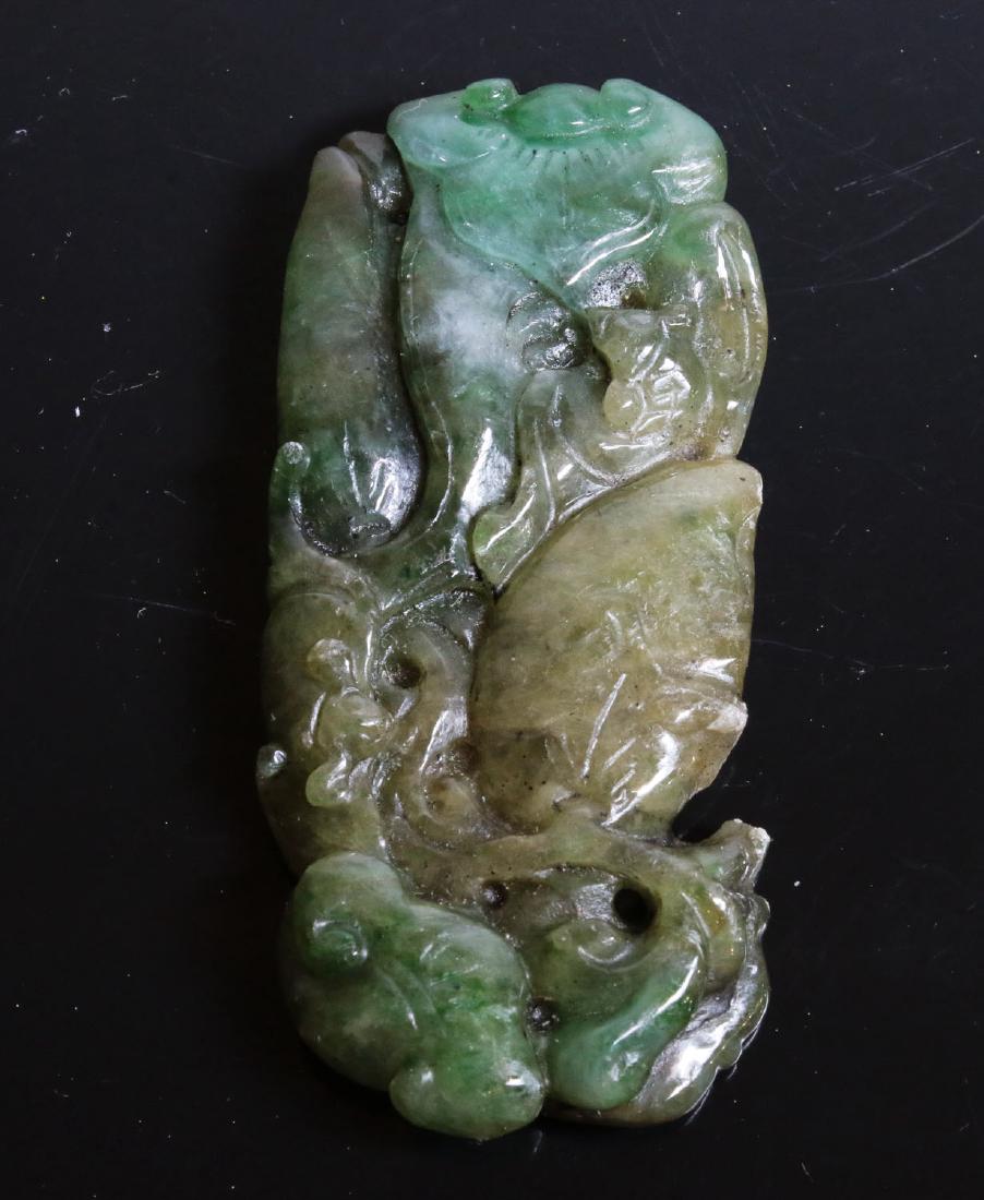 Spinach Jade carved leaves and fruit (1 of 3)