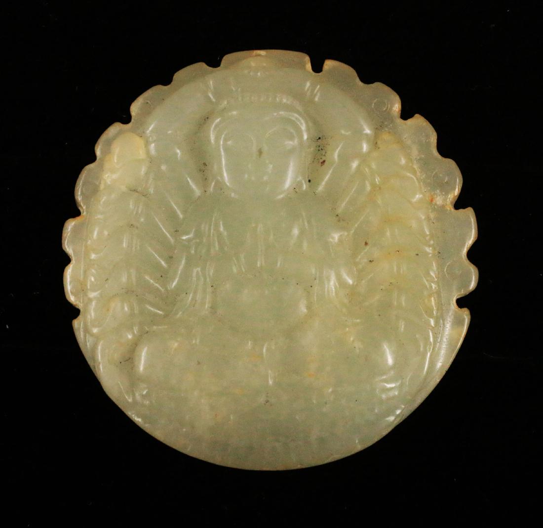 Jade pendant with Buddha. Late Qing. 1850/1890 AD.66 (1 of 2)