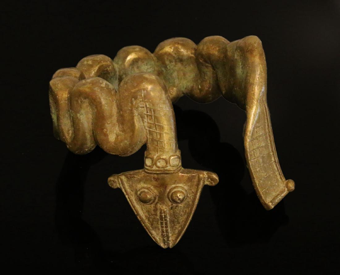 Burkina faso Bobo people Heavy Bronze manilla bracelet (1 of 3)