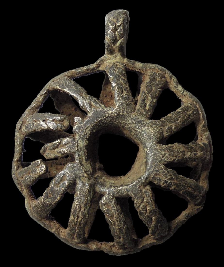 MALI. DOGON TRIBES 1800 ca. SUN PENDANT USED BY DOGON (1 of 3)