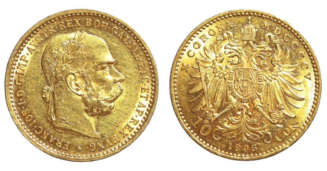Franz Joseph 10 Korona 1905. AU (1 of 1)