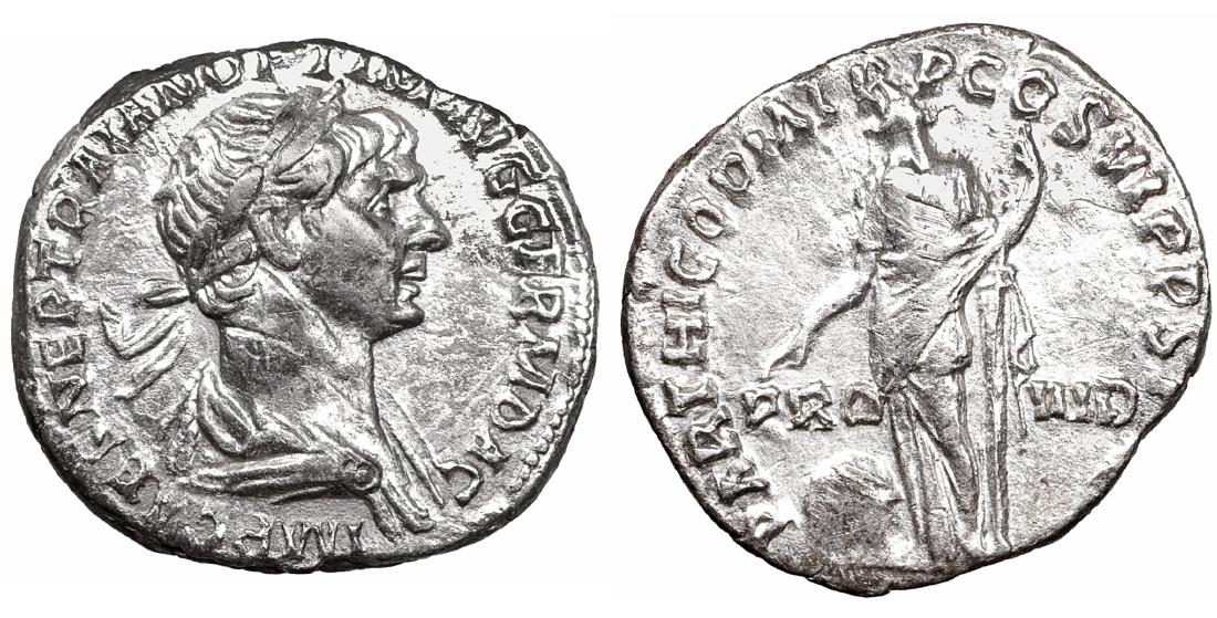 Trajan. Denarius struck 114-117. XF (1 of 1)