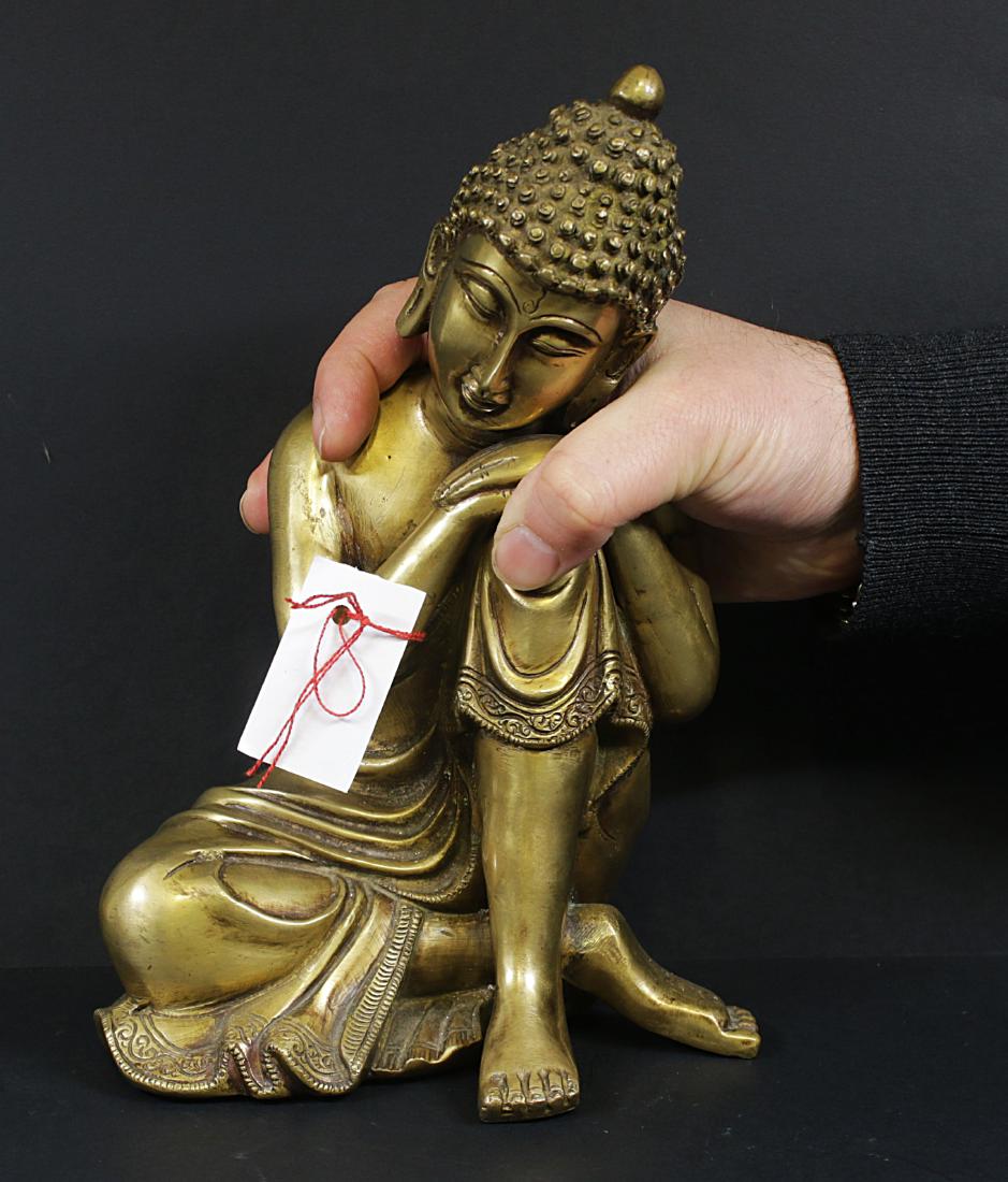 Tibet 1950 AD Sakyamuni Buddha Bronze statue 3 kg - (1 of 7)