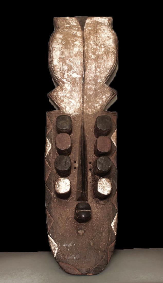 RARE CARVED GREBO MASK 108cm 42" GUEYE MUSTAPHA (1 of 9)
