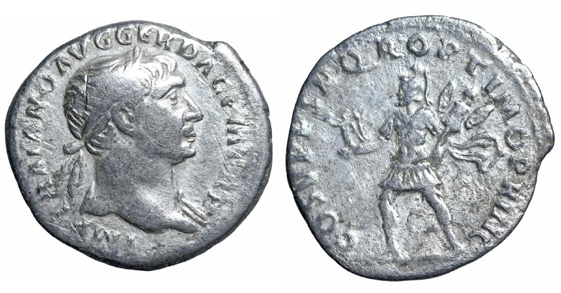 Trajan. 98 -117 CE. AR Denarius. VF+ (1 of 1)