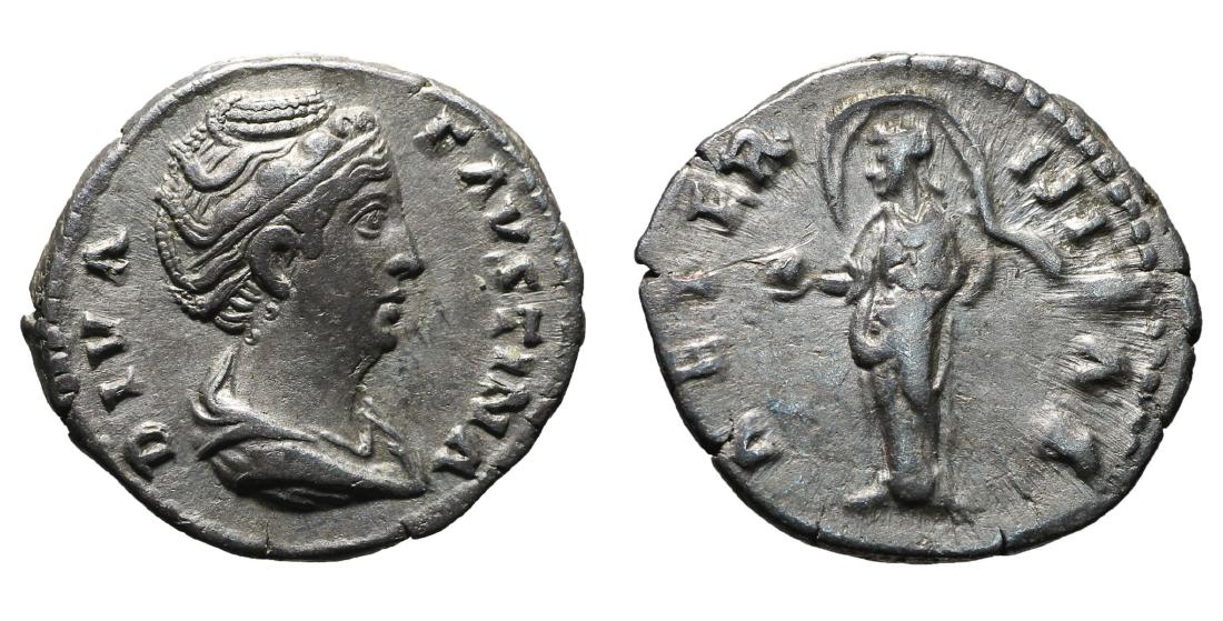 Diva Faustina under Antoninus Pius (138-161 AD). AR (1 of 1)