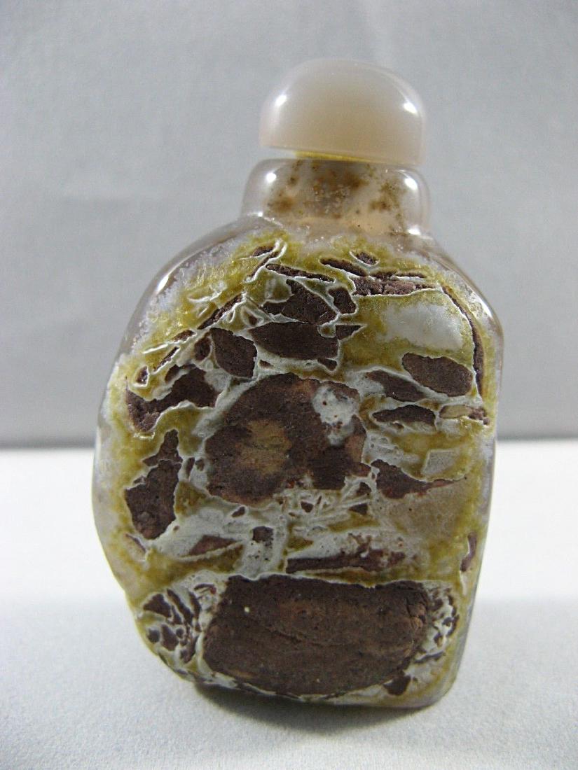 China Qing Dynasty. 1850 AD. Natural Violet agate Snuff (1 of 7)