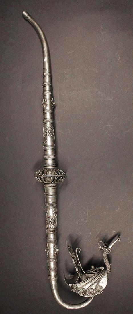 China 1910 Fully decorated opium pipe 35 cm -  87 gr (1 of 5)