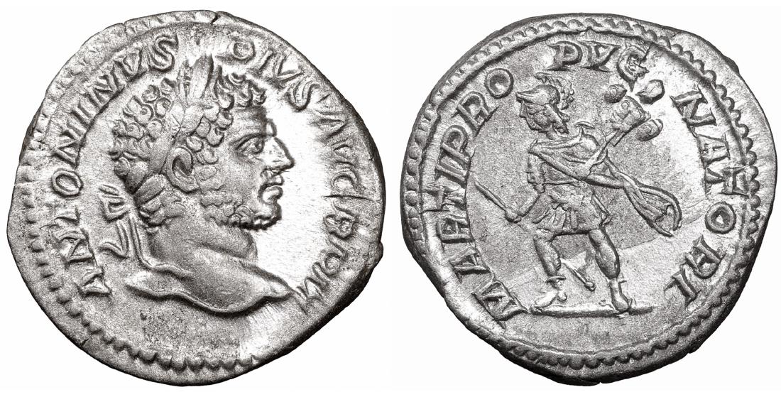 Caracalla. AR Denarius. 210-213. UNC (1 of 1)