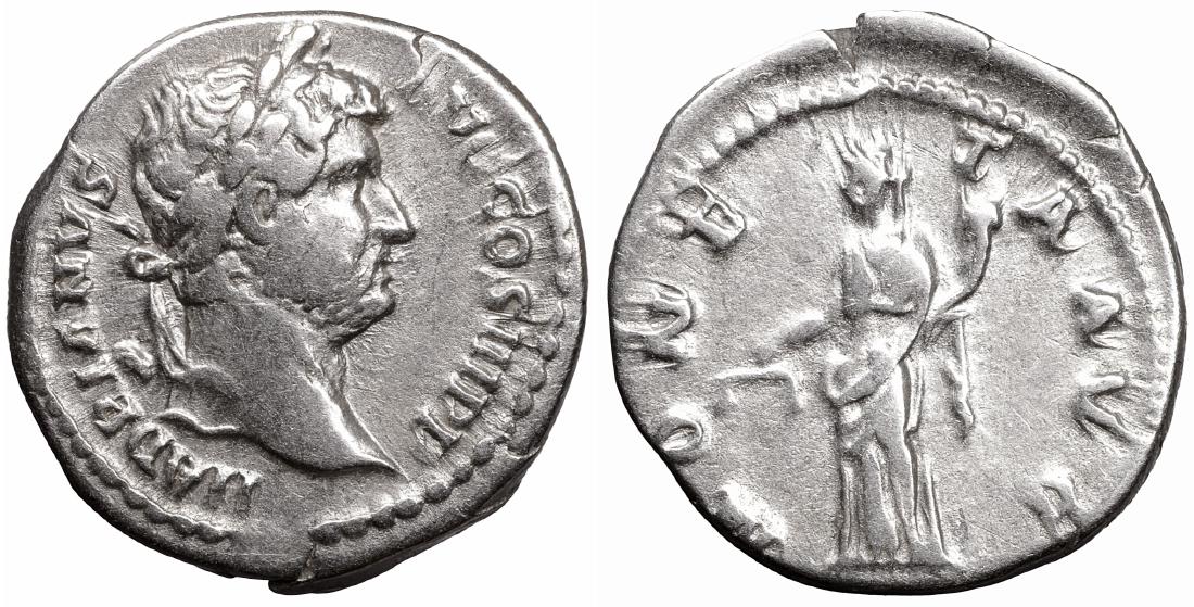 Hadrian. AD 117-138. Denarius. MONETA AVG (1 of 1)