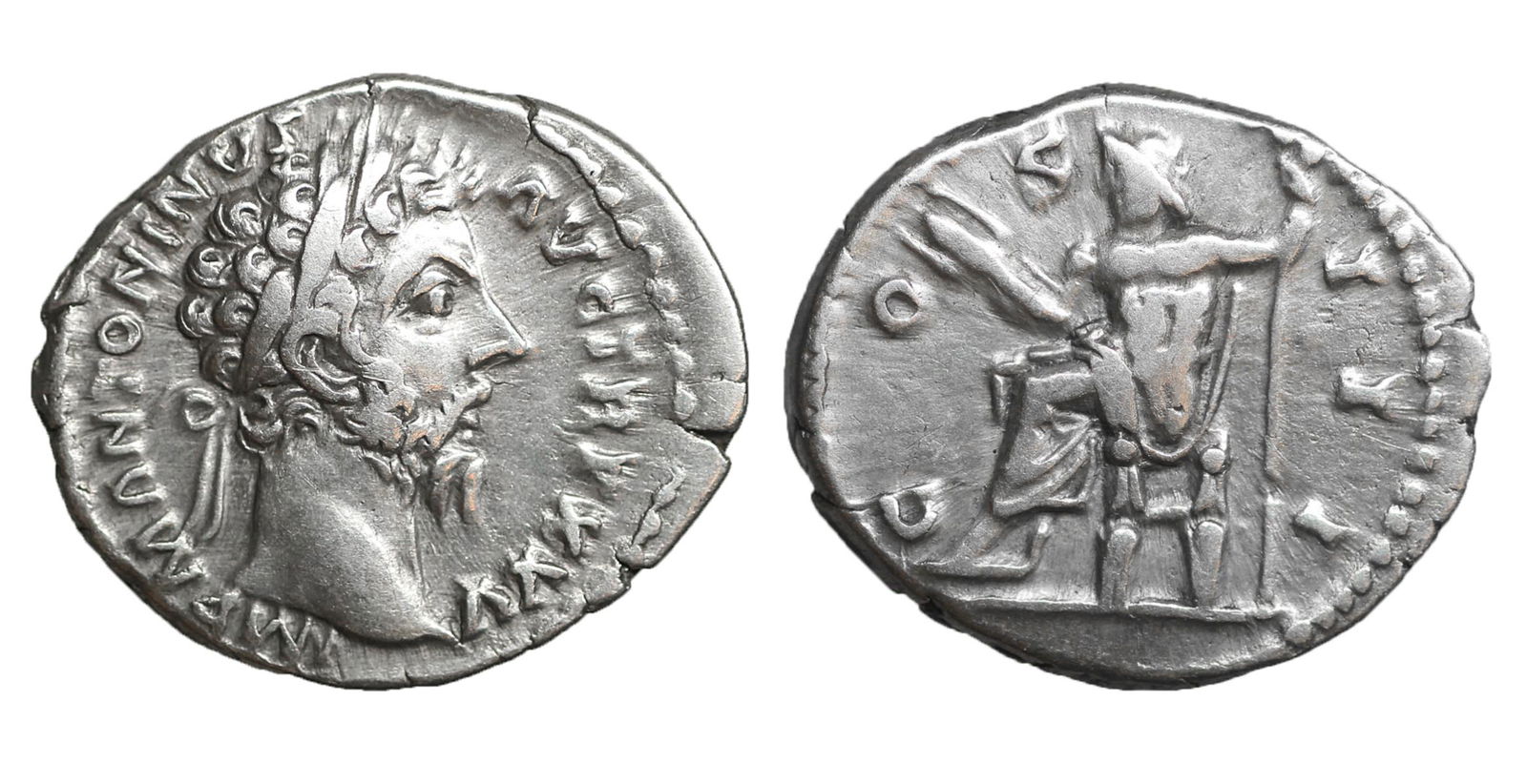 Marcus Aurelius Denarius 170-171 AD XF  Roman empire (1 of 1)