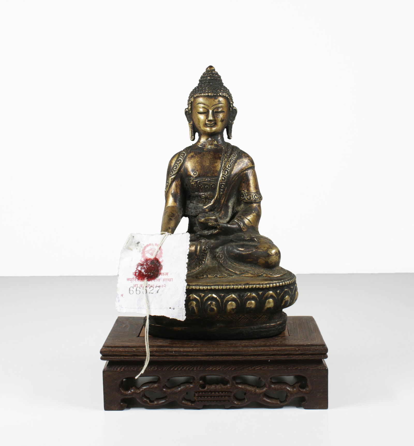 Tibet Manjushri Buddha bronze statue 1800. 660 gr - 16 (1 of 6)