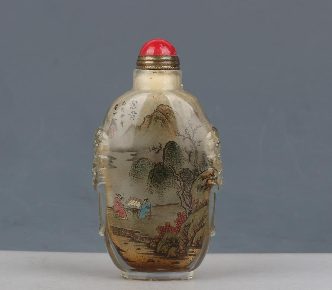 China Ealy 1900 Exquisite Handmade Glass snuff bottle (1 of 5)