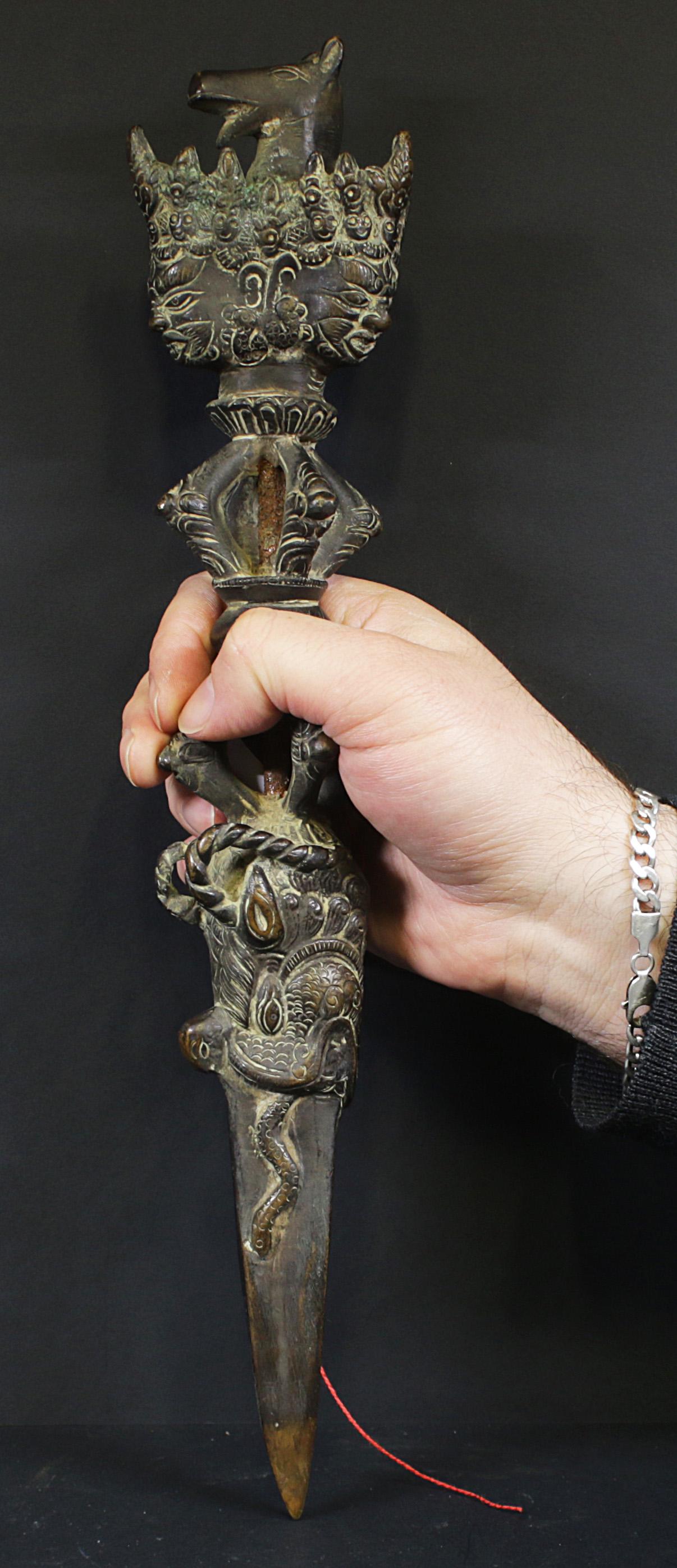 Tibet 1900 Bronze Ceremonial Phurba Hayagriva Buddha 36 (1 of 3)