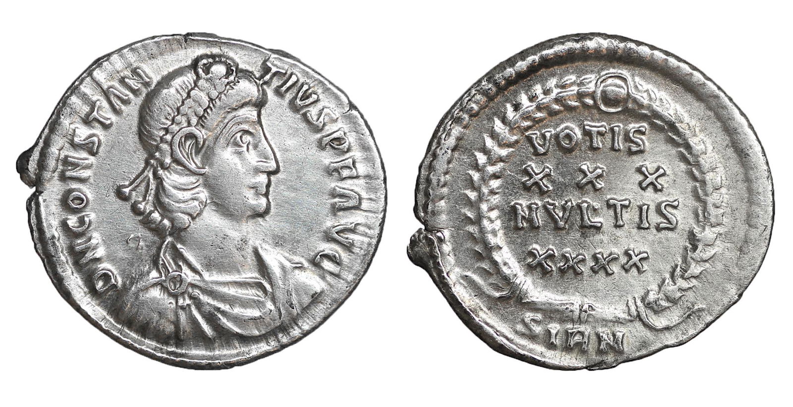 Constantius II AR Siliqua AD 351-355 XF\UNC Roman (1 of 1)