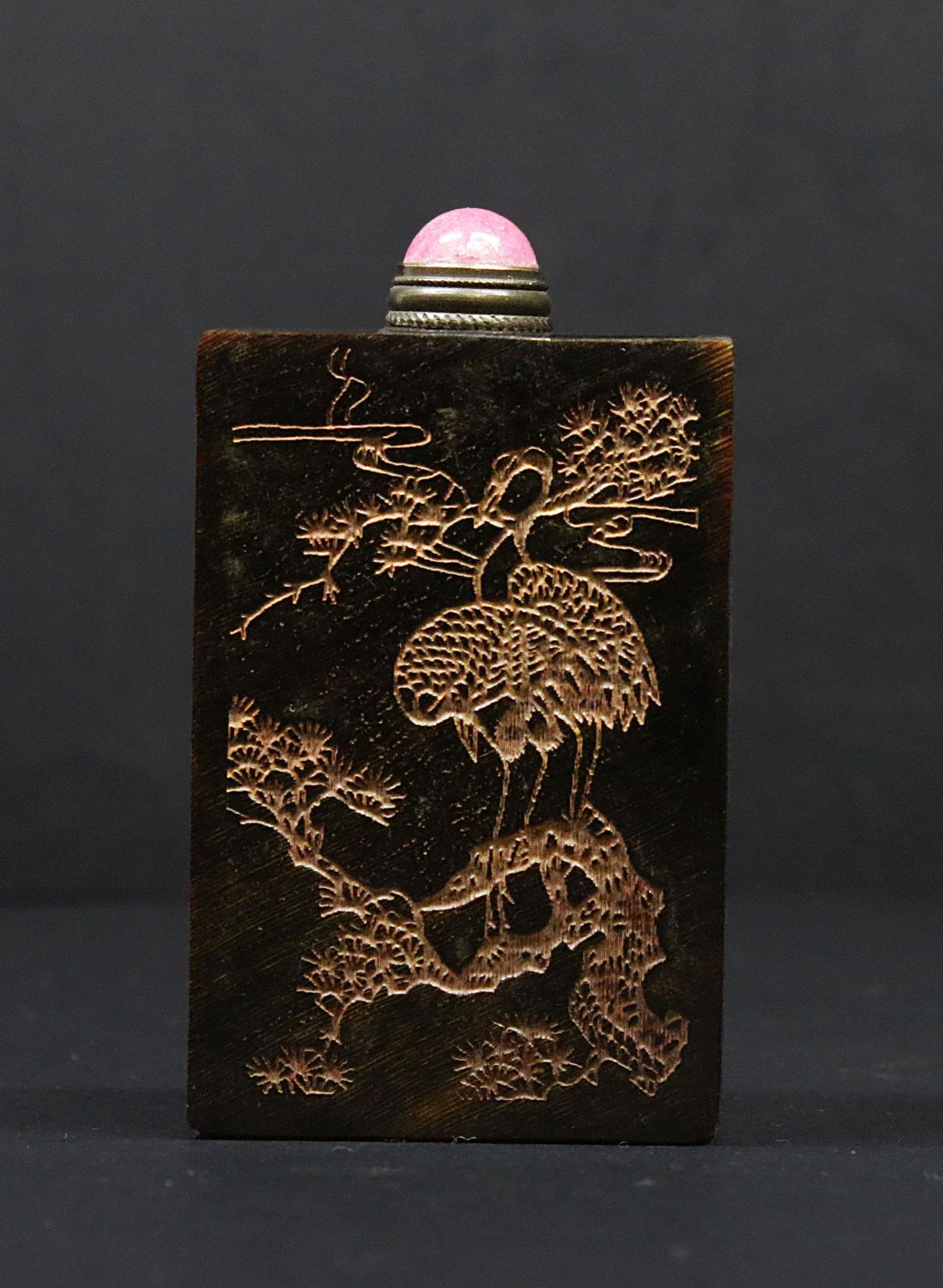 China MinGuo 1920 Old Handcarved horn snuff bottle (1 of 4)