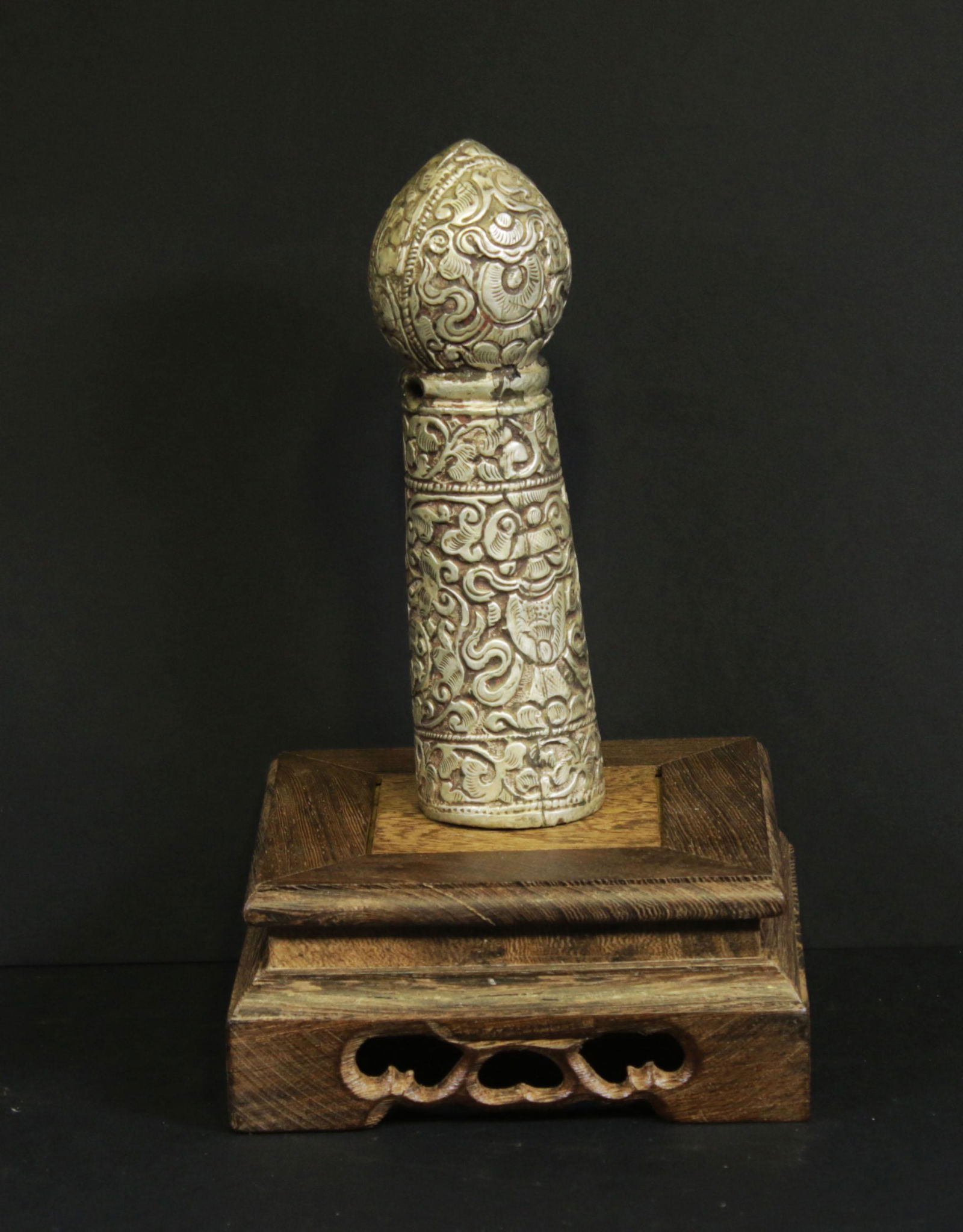 Tibet Old Silver seal Ashtamangala decoration (1 of 5)