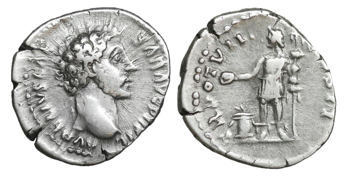 Marcus Aurelius as Caesar 152-153 AD AR Denarius Roman (1 of 1)