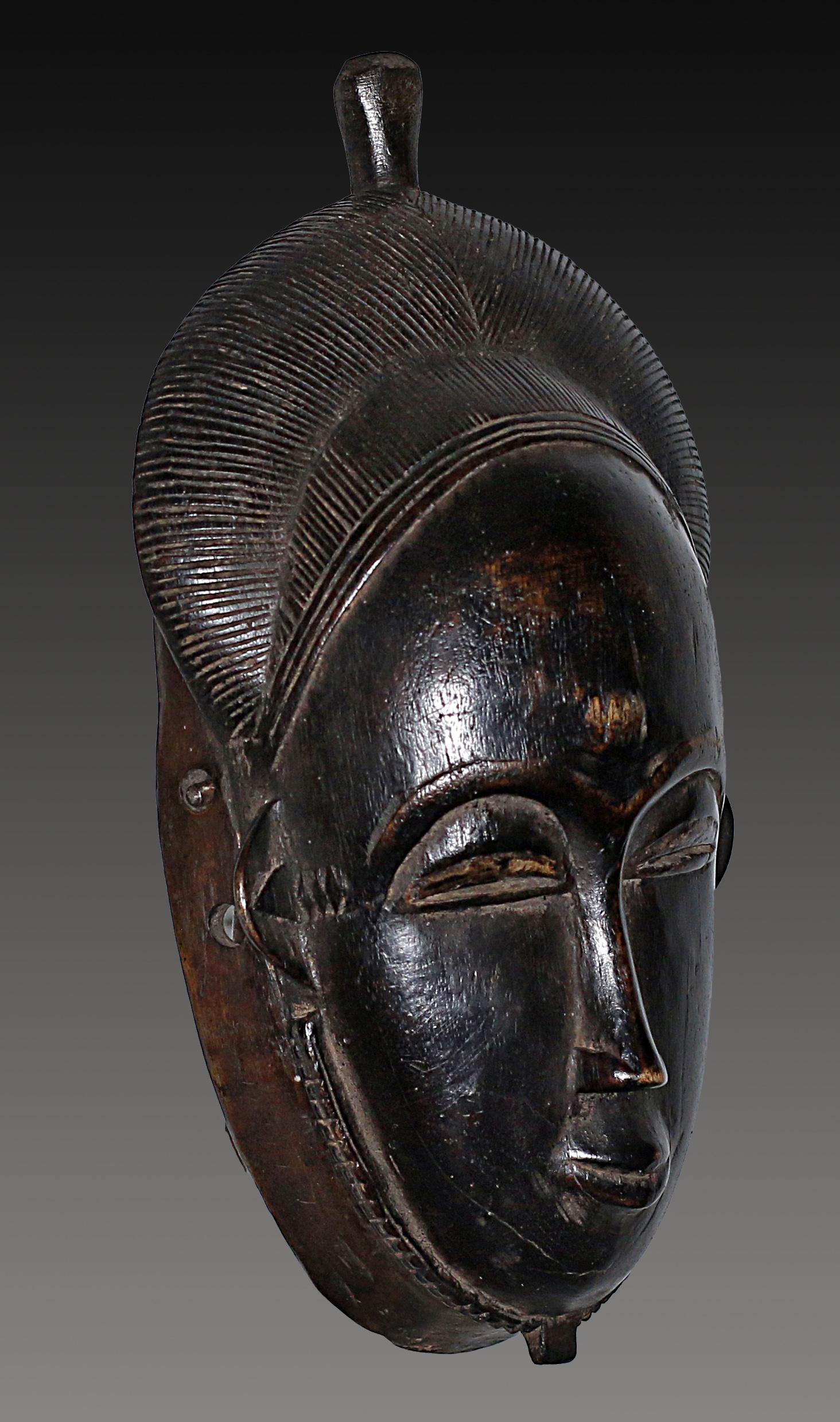 Ivory Coast Baule people Old Ceremonial mask 1960 (1 of 3)