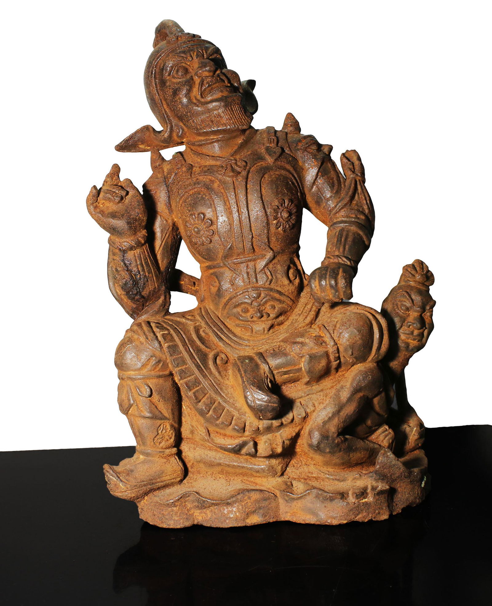 Qing 1800 AD Iron Vajrapani statue temple (1 of 4)
