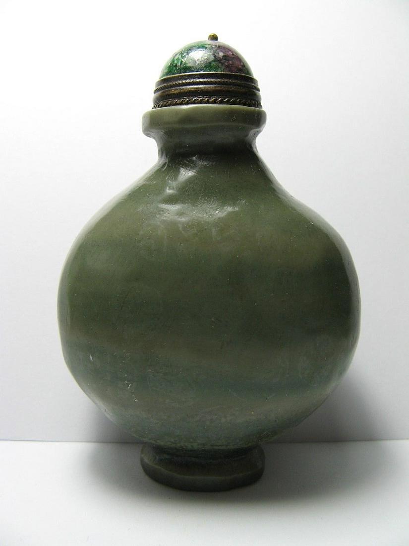 China Qing Dynasty 1850 AD Green Jasper handcarved (1 of 5)