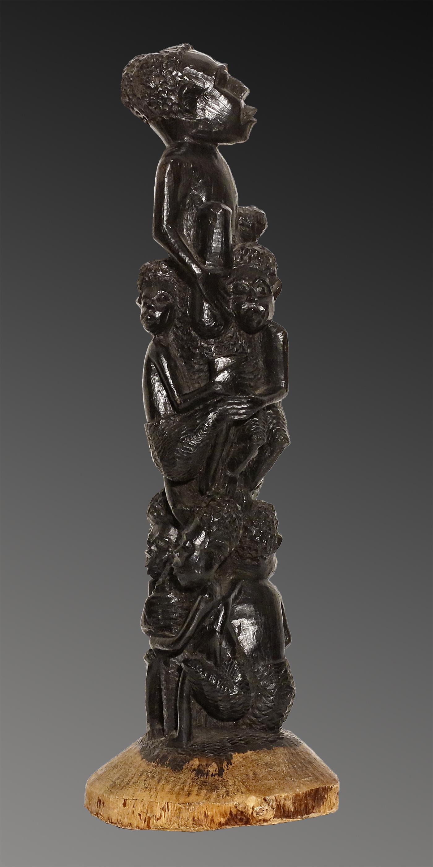 Tanzania 1970 Tribal Makonde Ebony Statue â€œTree of (1 of 4)