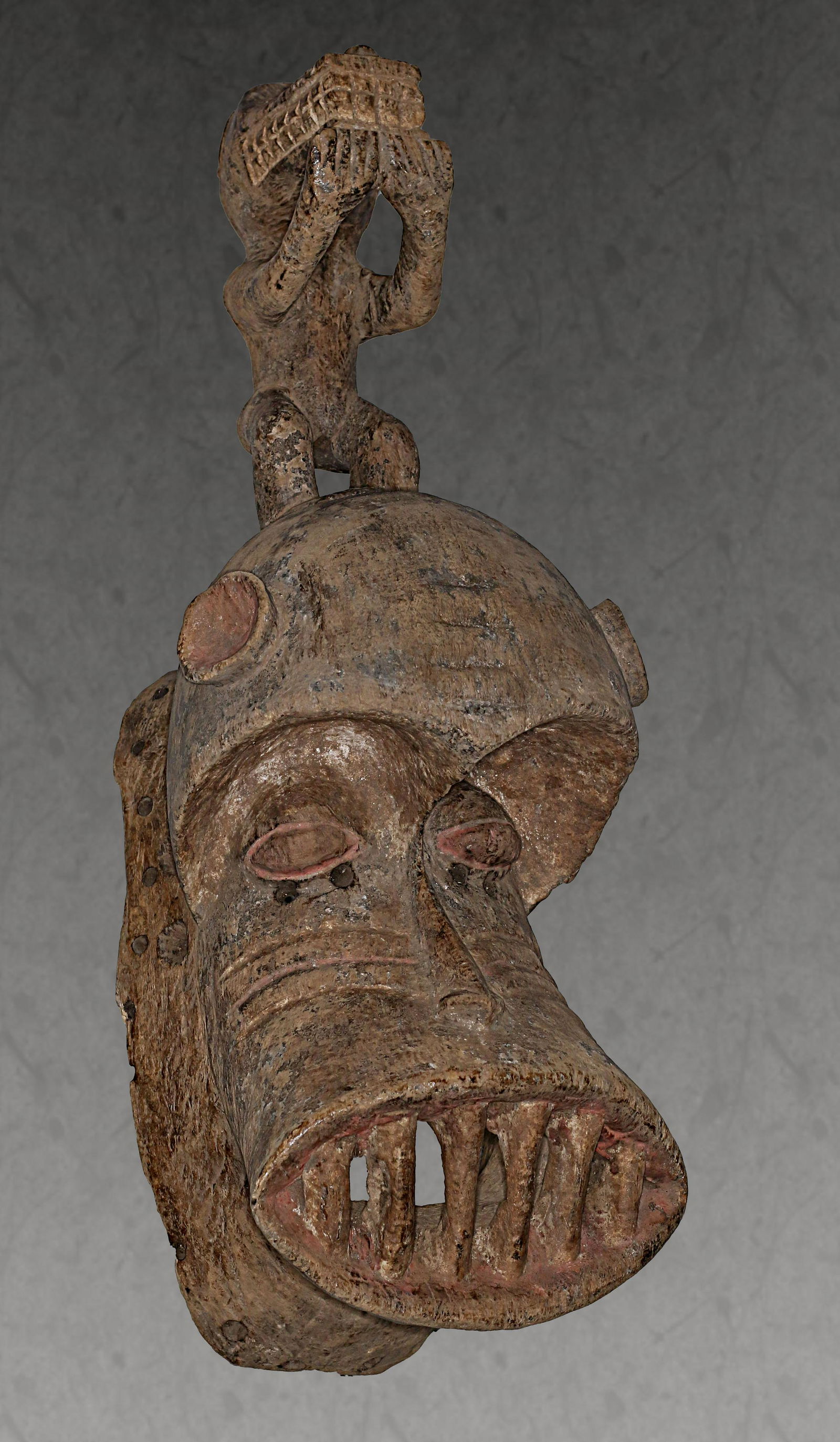 Mali. Dogon People Fine Wooden Carved mask 59x24 cm (1 of 6)