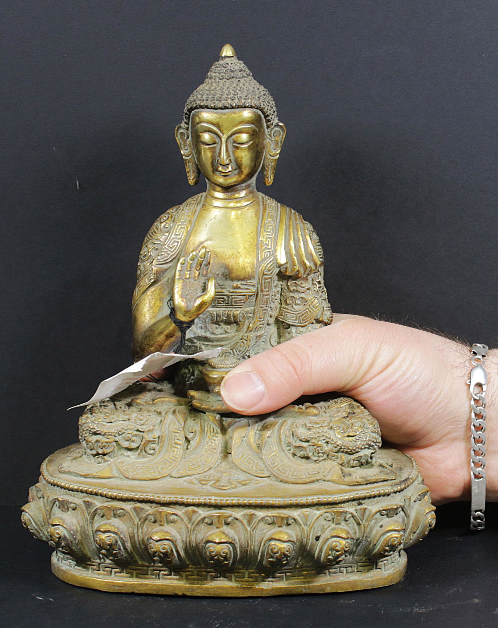 Tibet Shakyamuni Buddha bronze statue 1800 720 gr-16 cm (1 of 7)