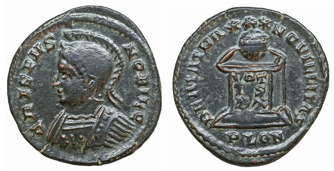 Crispus Caesar 316-326 Follis Bronze (1 of 1)