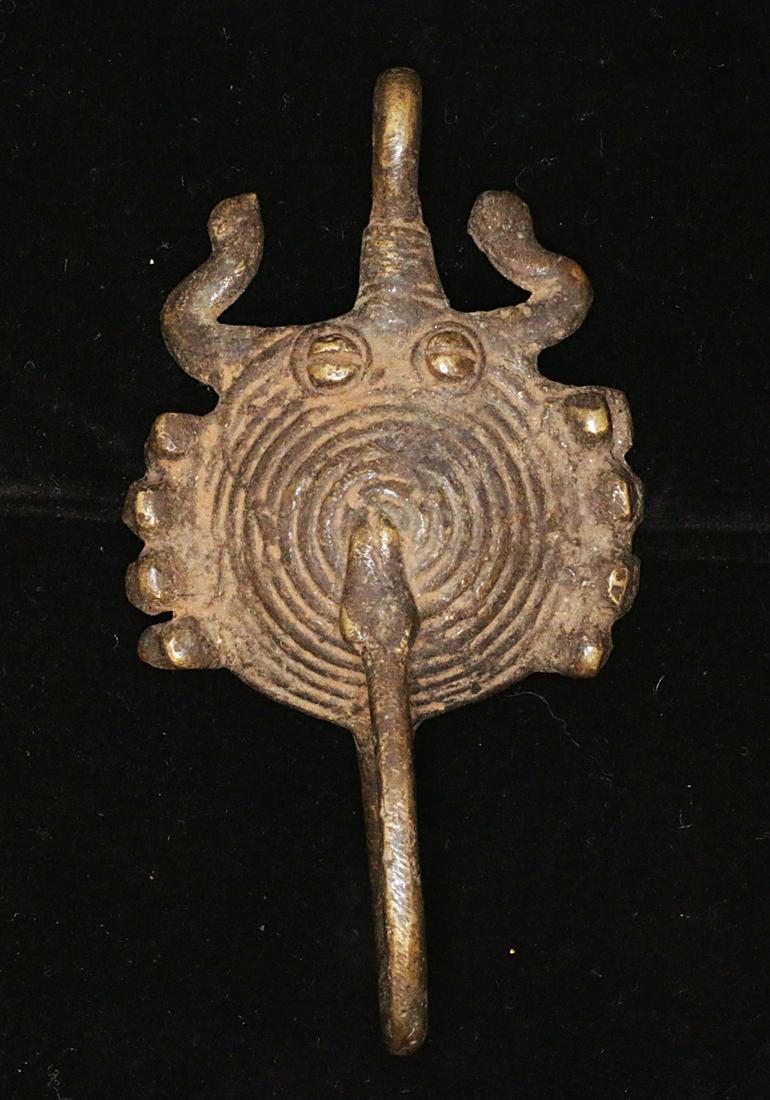 Mali Dogon people 1850  Ceremonial  bronze ring in a spider shape (1 of 2)