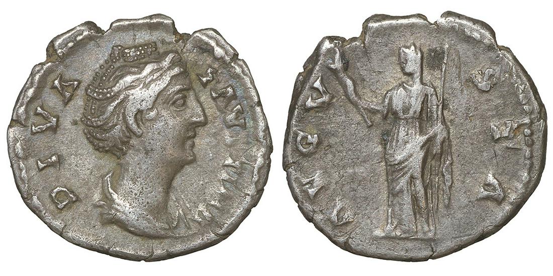 Diva Faustina I Silver Denarius (1 of 1)