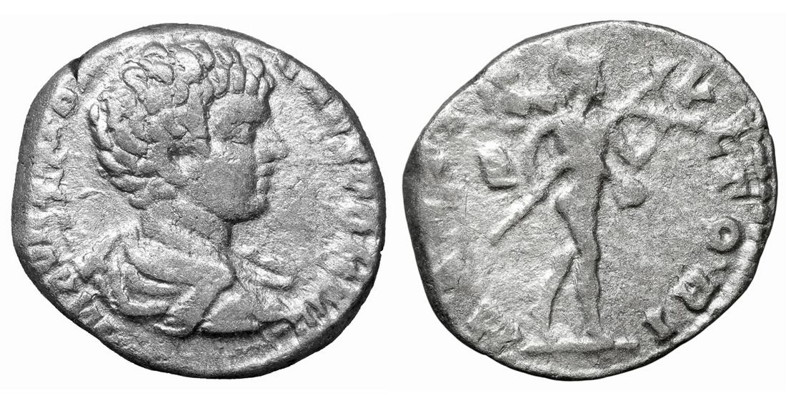 Geta Caesar AD 198-209 denarius Roman coins (1 of 1)