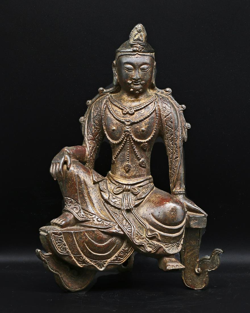China Buddha bronze statue 1,3kg-23,5cm (1 of 9)
