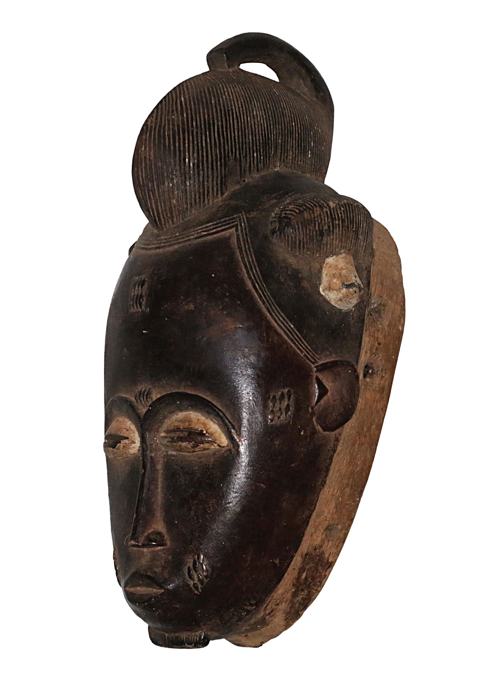 Ivory Coast Baule people Ceremonial mask Traces of pigmentation (1 of 3)