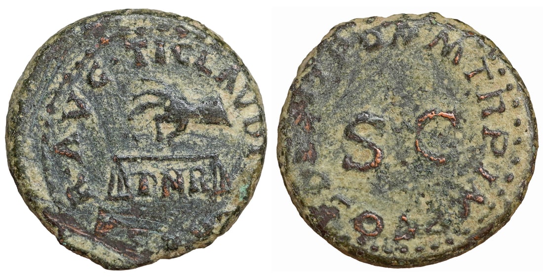 Claudius 41-54 Quadrans Rome (1 of 1)