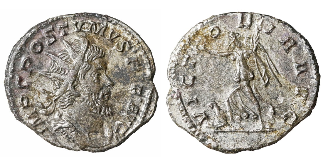 Postumus 260 - 269 AD Silver Antoninianus Lugdunum (1 of 1)