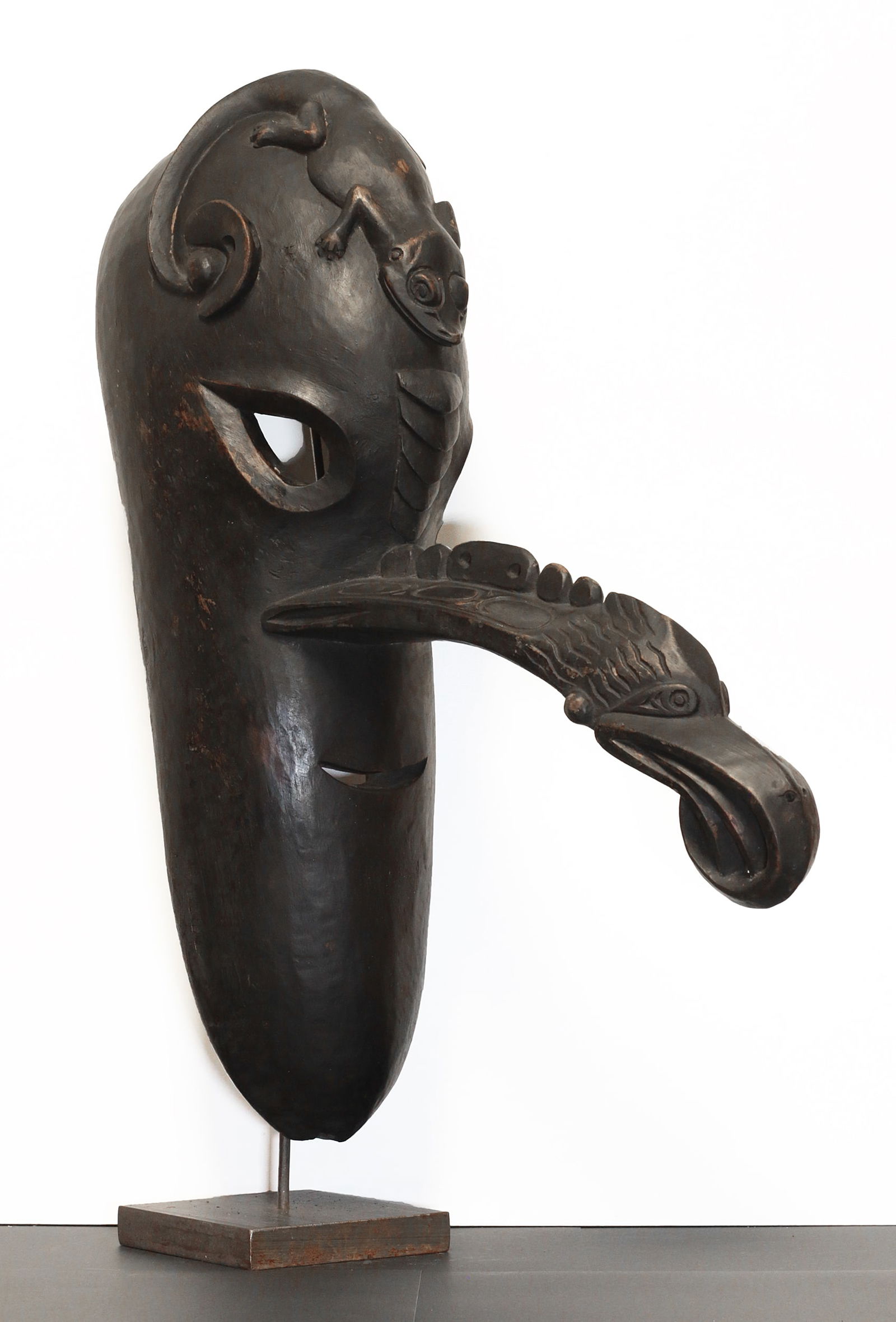 Papua New Guinea Exceptional wooden mask from Sepik River 3kg-53cm (1 of 6)