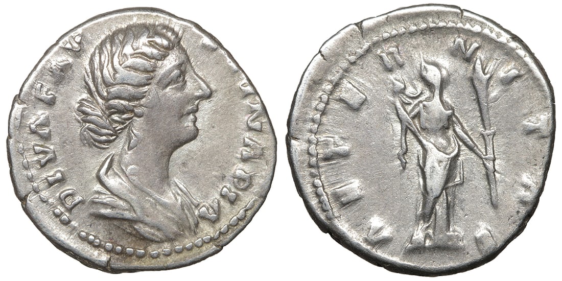 Diva Faustina Junior (Died 175/6) Denarius Silver (1 of 1)