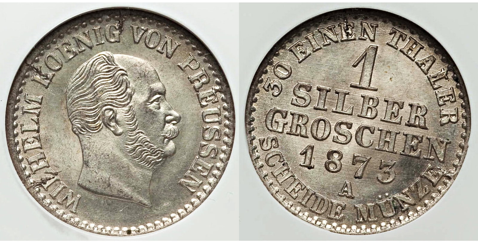 German States Prussia. Wilhelm I Groschen 1873-A NGC MS64 NGC (1 of 3)