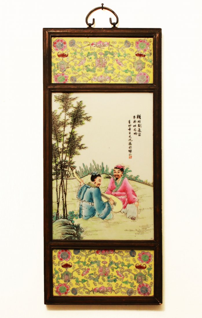 Porcelain plaque Master Wang Dafan 1920 66cm (1 of 1)