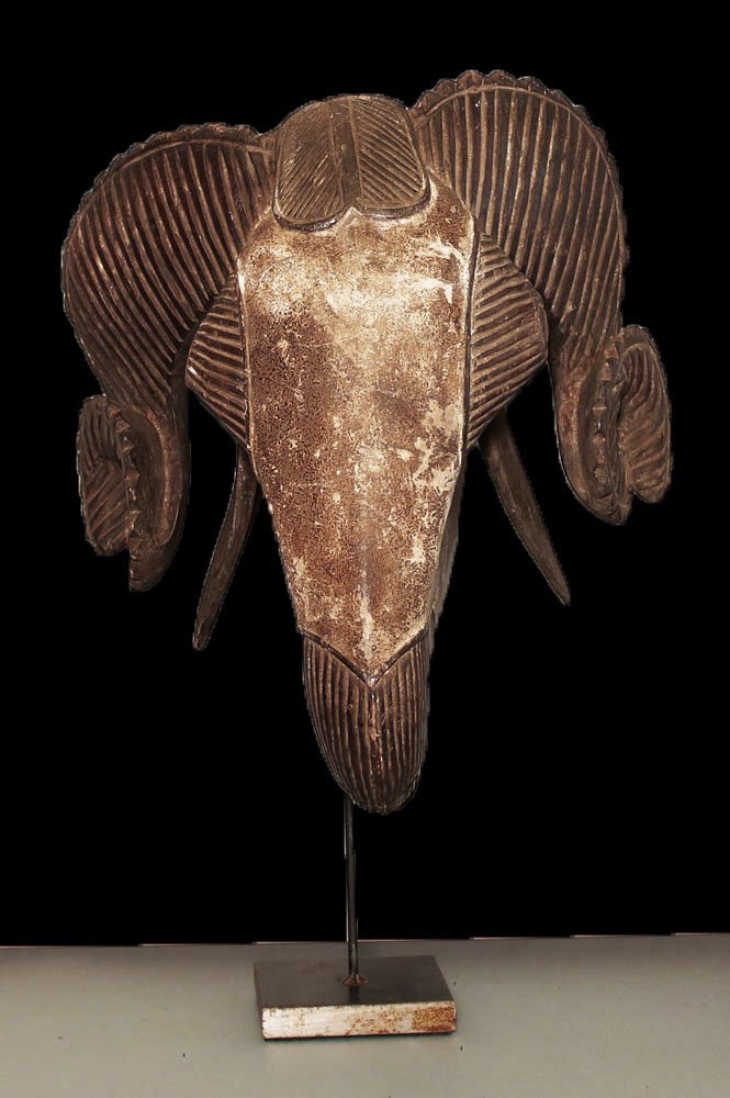 OLD WOOD RAM MASK BAULE' 46cm-17" (1 of 9)