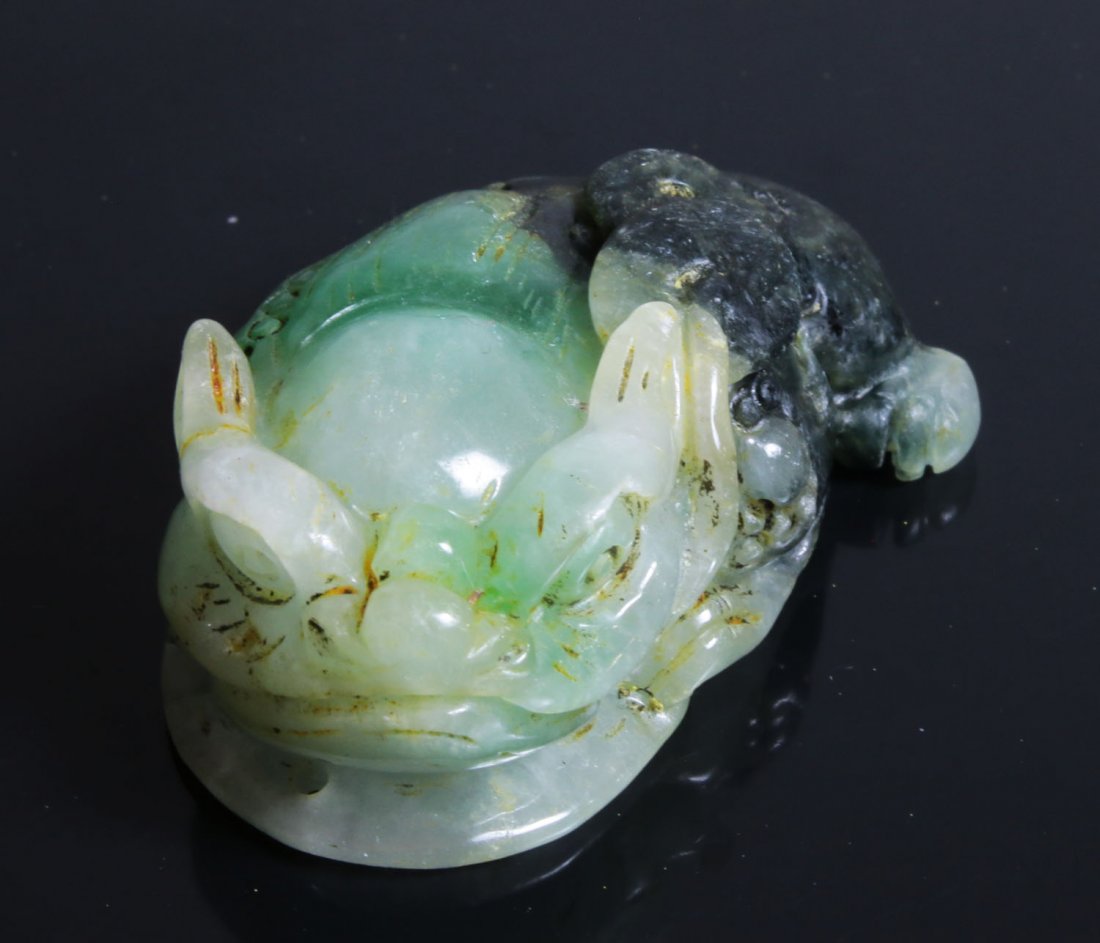 Jade Fu dog shape Celadon China (1 of 4)