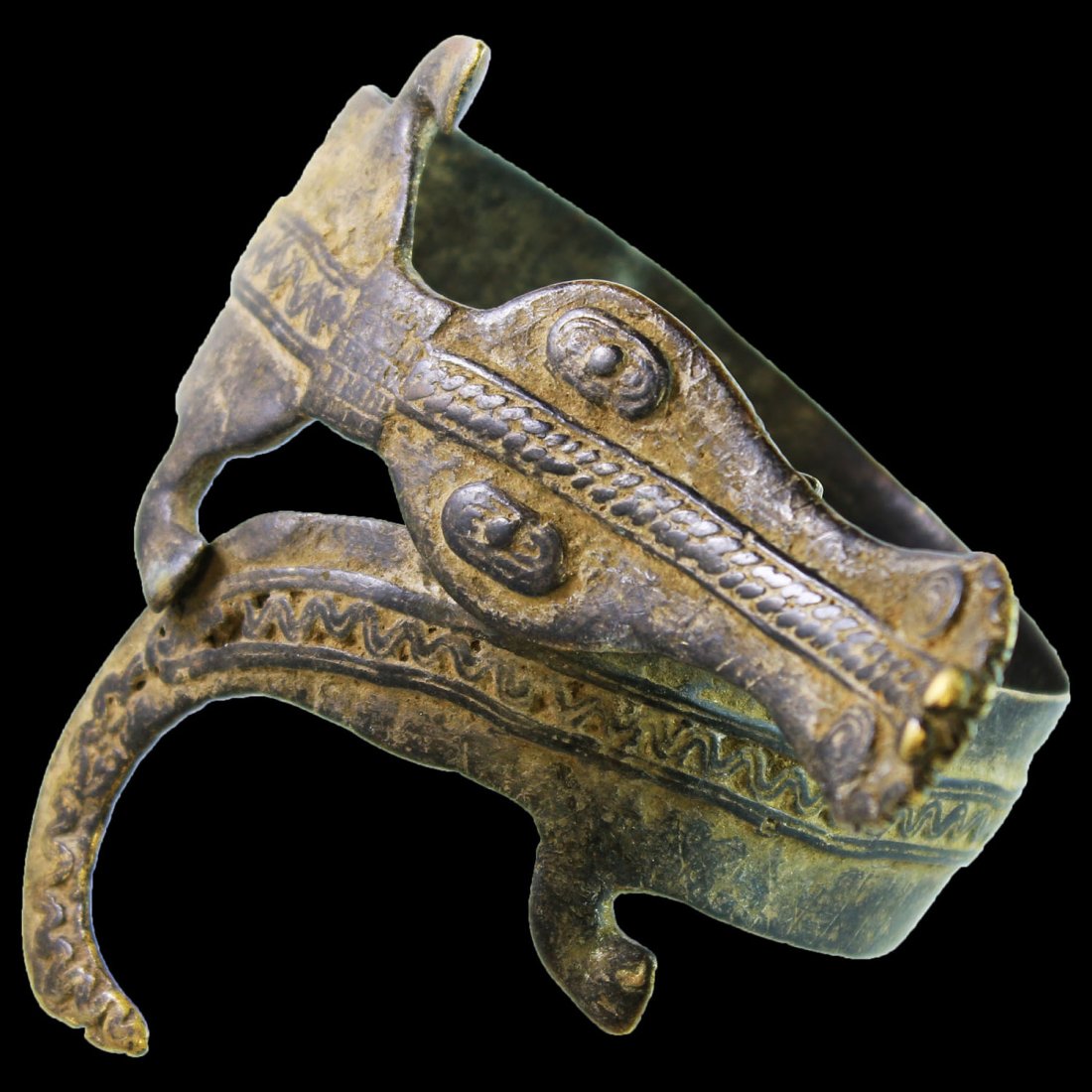 MALI BRONZE BRACELET OF DOGON PEOPLE 1900 AD (1 of 4)