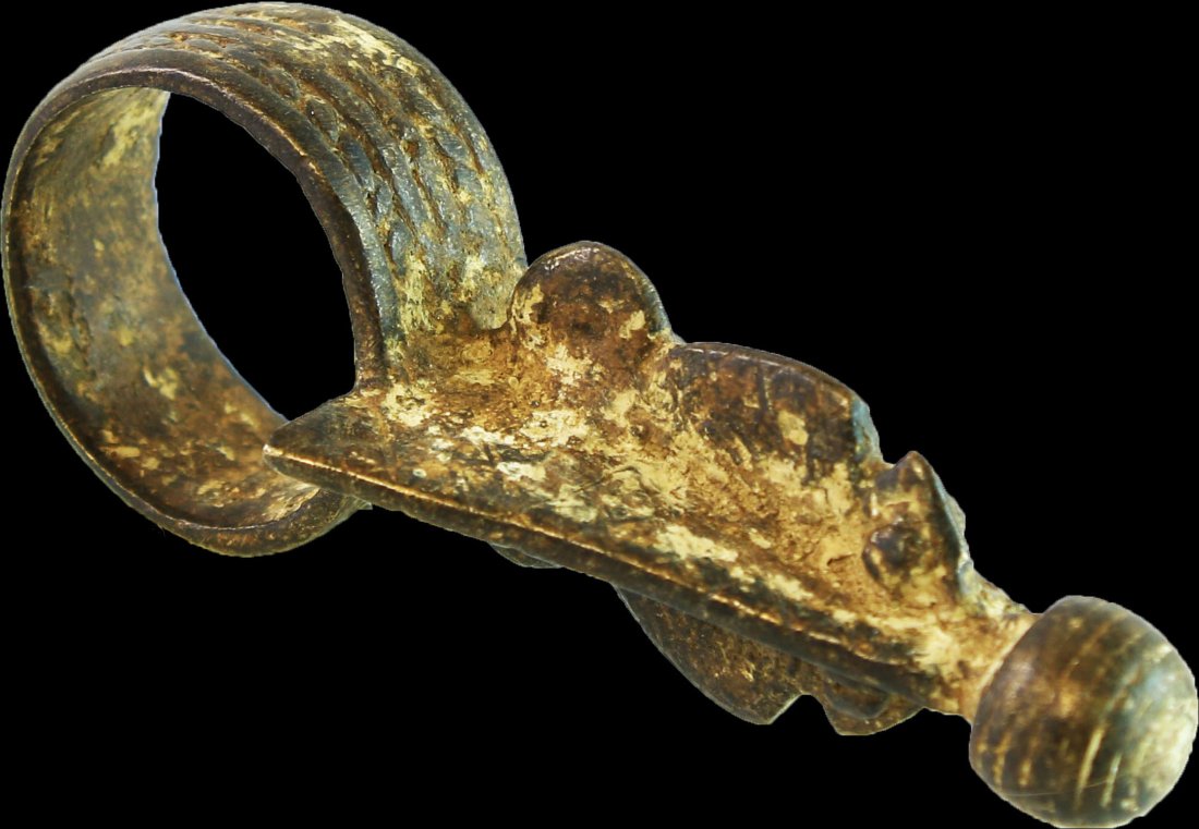 BURKINA FASO BOBO PEOPLE RING WITH DOG 1850 AD (1 of 2)