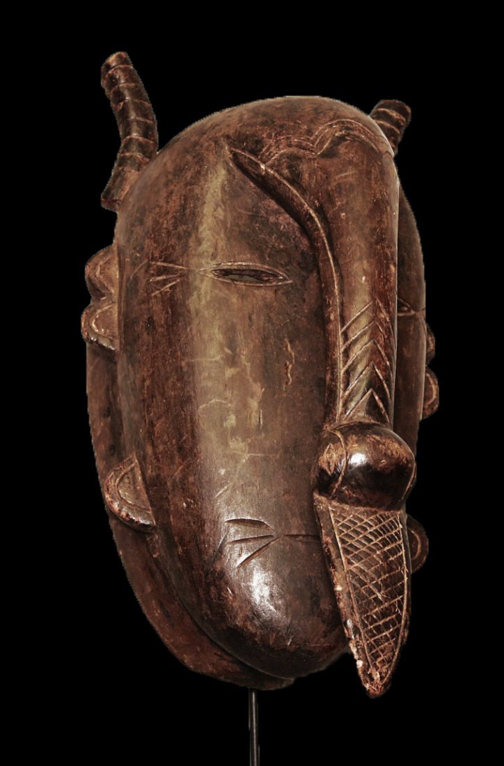 OLD CARVED WOOD BIRD MASK BAMBARA 53cm 21" (1 of 9)