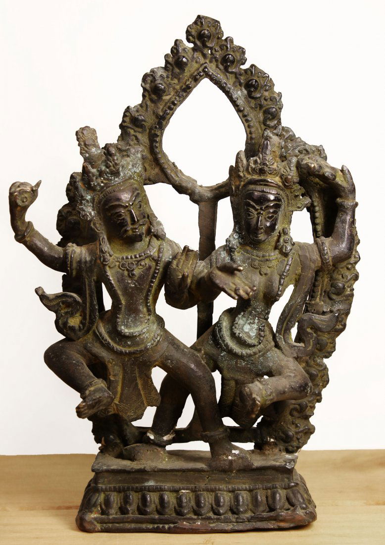 Nepal. Temple Bronze Shiva and Parvati dancing statue. (1 of 5)